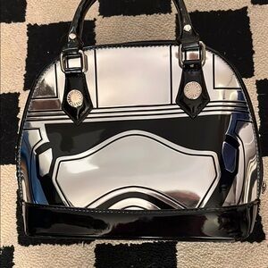 Loungefly Black and Silver Stormtrooper Satchel